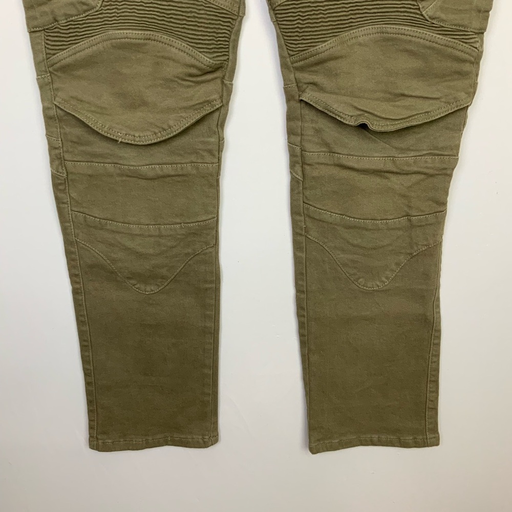 NWT VOLERO Sz 38 Army Green Motorcycle Riding Pants Moto Jeans Cargo Pockets - Picture 5 of 11